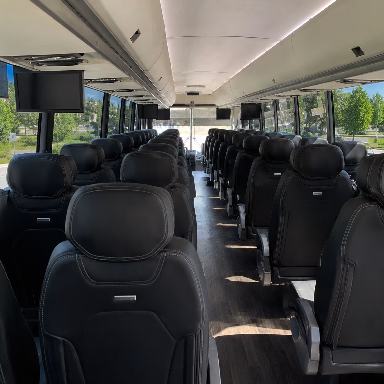 jamestown charter bus rental interior