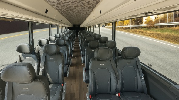 Interior of Charter Bus Company Bismarck's 15 Passenger Minibus in Bismarck