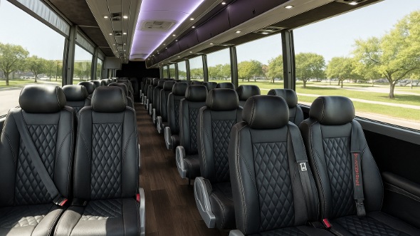 Interior of Charter Bus Company Minot's 18 Passenger Minibus in Minot