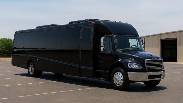 Exterior of Charter Bus Company Bismarck's 25 Passenger Mini bus in Bismarck
