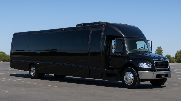 Exterior of Charter Bus Company Bismarck's 28 Passenger Mini bus in Bismarck