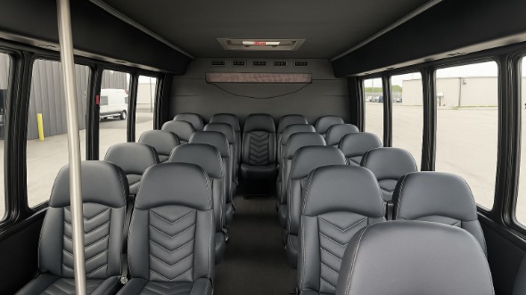 Interior of Charter Bus Company Bismarck's 28 Passenger Mini bus in Bismarck