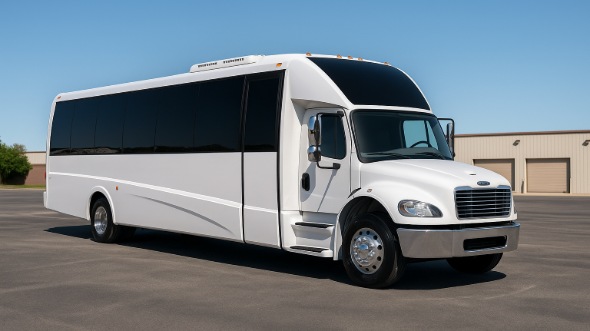 Exterior of Charter Bus Company Bismarck's 30 Passenger Minibus in Bismarck