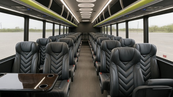 Interior of Charter Bus Company Bismarck's 30 Passenger Minibus in Bismarck