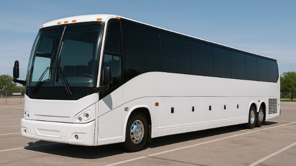 Exterior of Charter Bus Company Bismarck's 55 Passenger Charter Bus in Bismarck