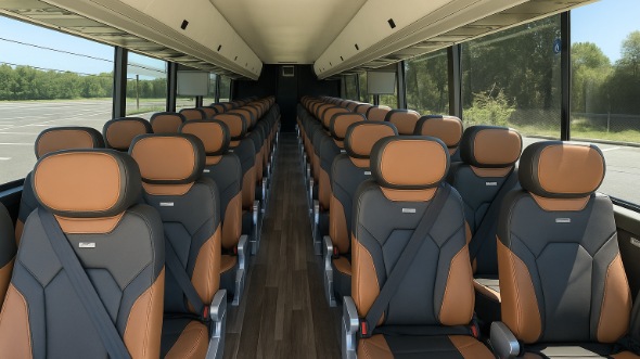 bismarck 50 passenger charter bus inside
