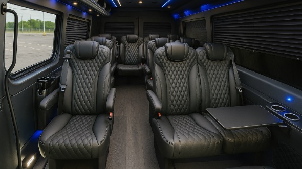 bismarck sprinter van with driver inside