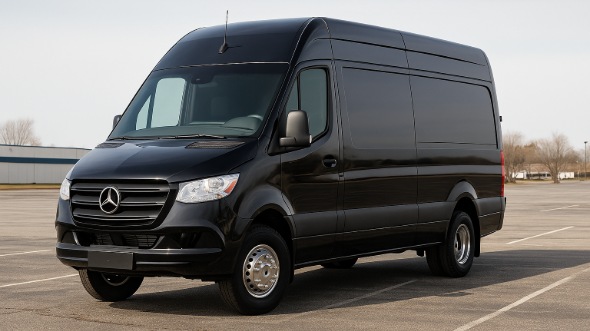 Exterior of Charter Bus Company Bismarck's Sprinter Limo in Bismarck